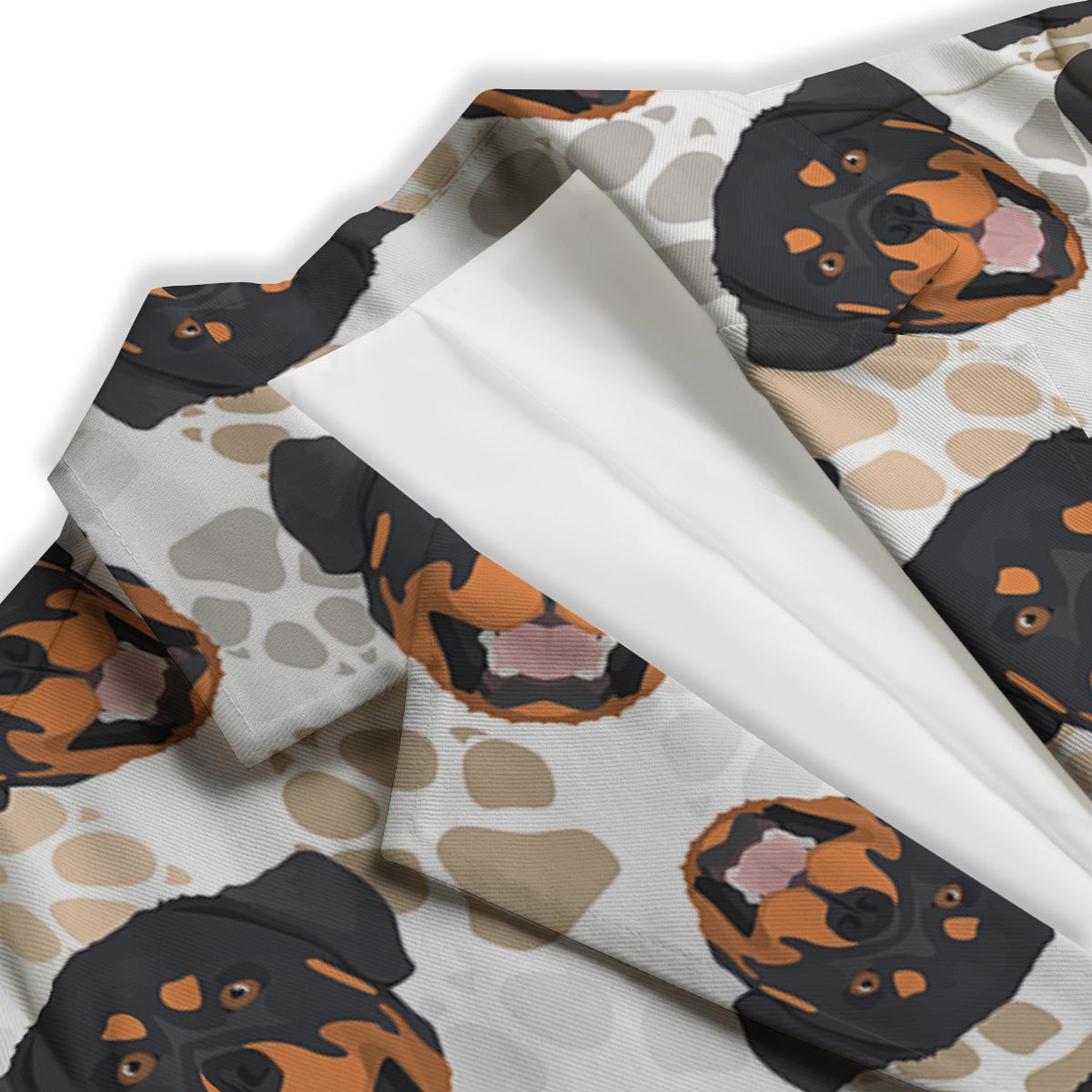 Face Rottweiler Print Pattern Women's Blazer-grizzshop
