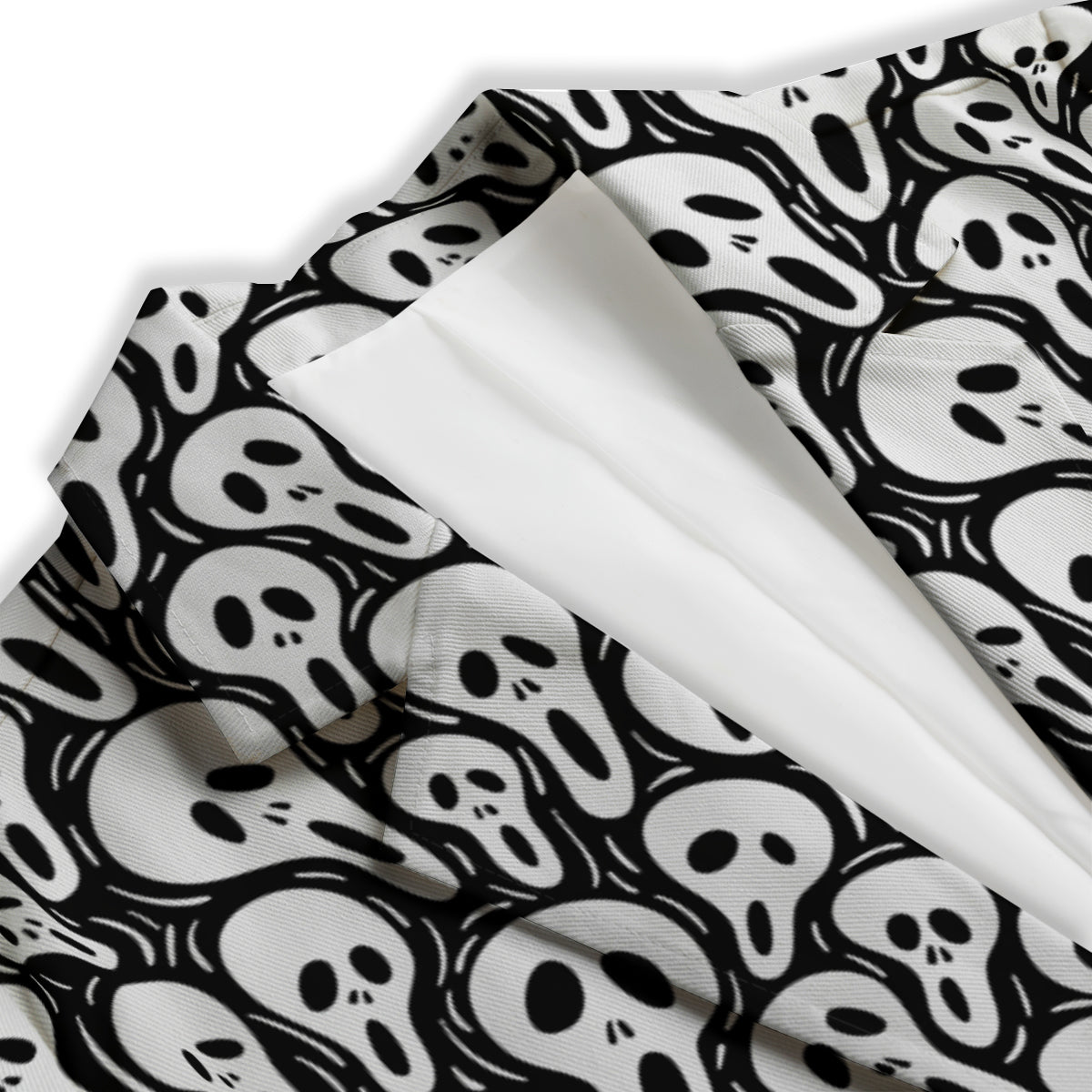 Face Scary Print Pattern Women's Blazer-grizzshop