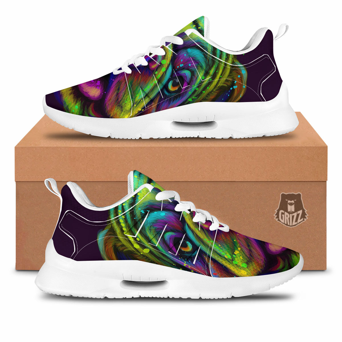 Face Shar Pei Print Tennis Shoes-grizzshop