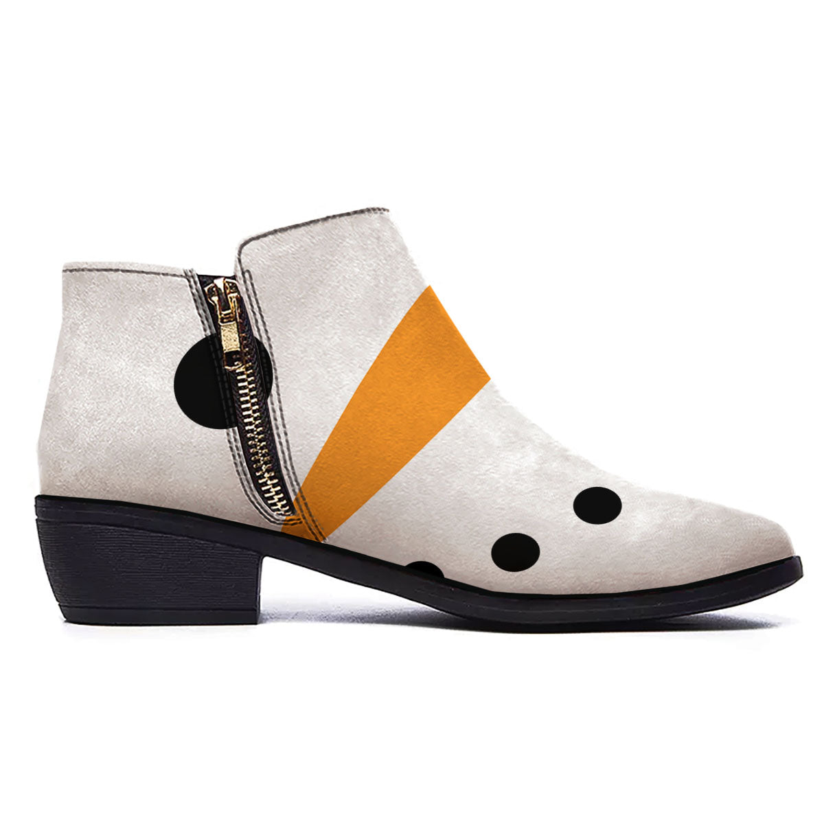Face Snowman Print Ankle Boots-grizzshop