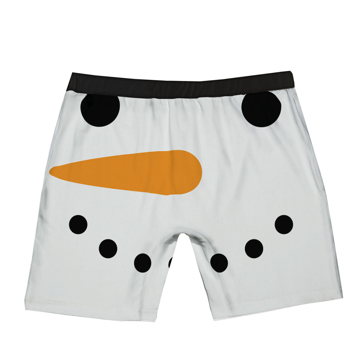 Face Snowman Print Boxer Briefs-grizzshop