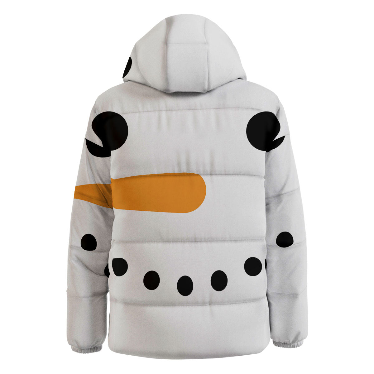 Face Snowman Print Down Jacket-grizzshop