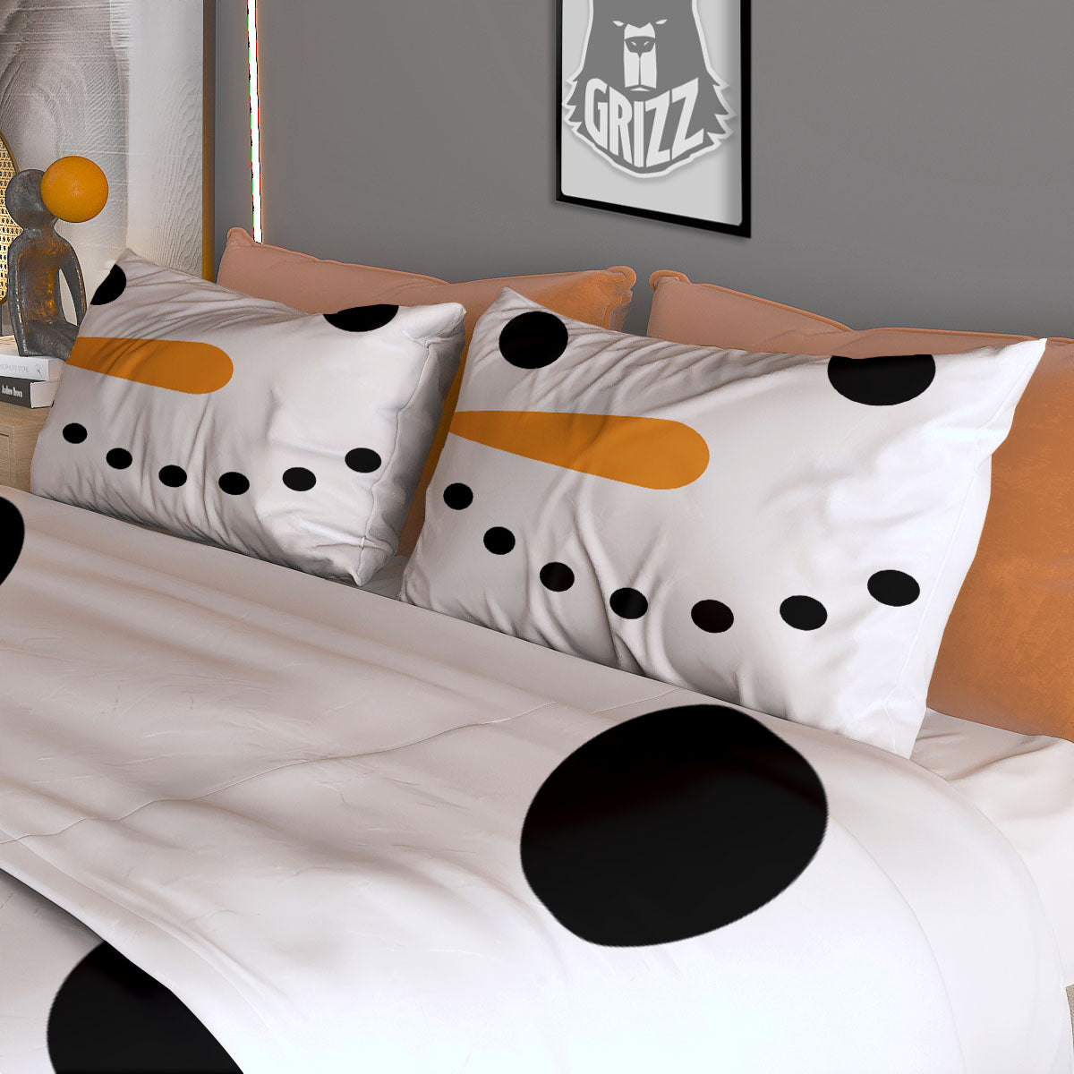 Emoji Teddy Bear Print Duvet Cover Bedding Set