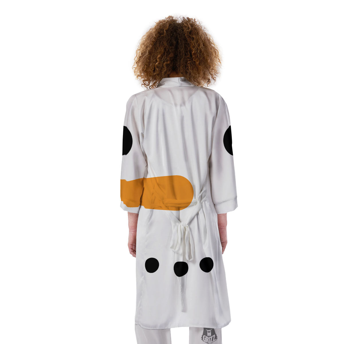 Face Snowman Print Kimono-grizzshop