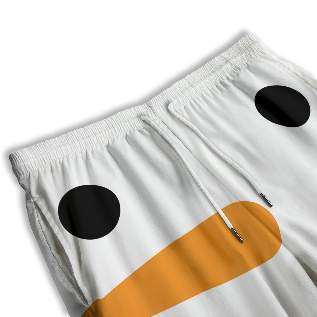Face Snowman Print Men's Athletic Shorts