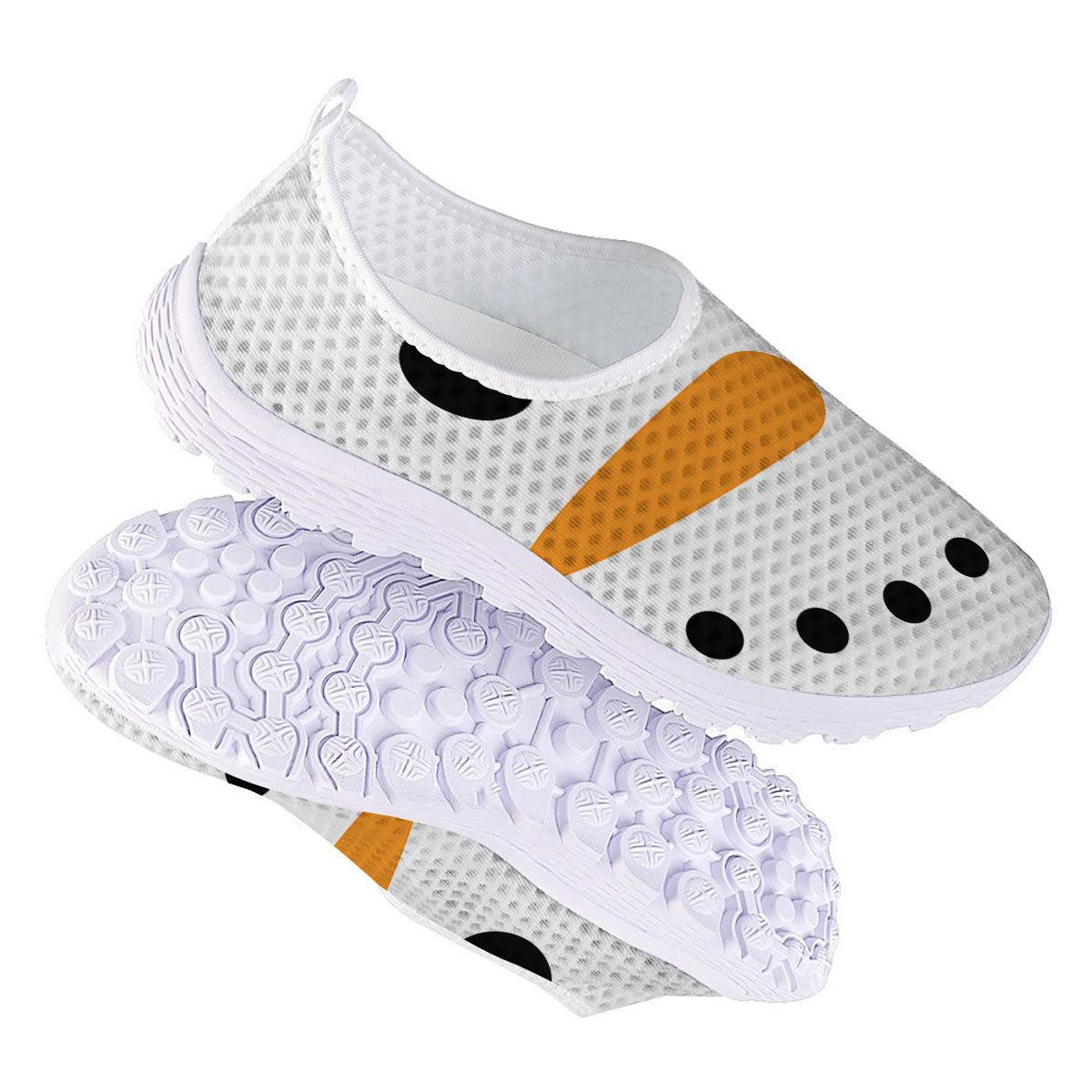 Face Snowman Print Nurse Shoes-grizzshop