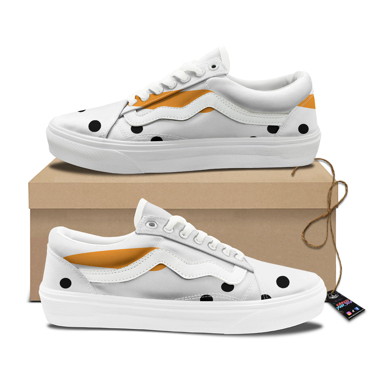 Face Snowman Print Skate Shoes-grizzshop