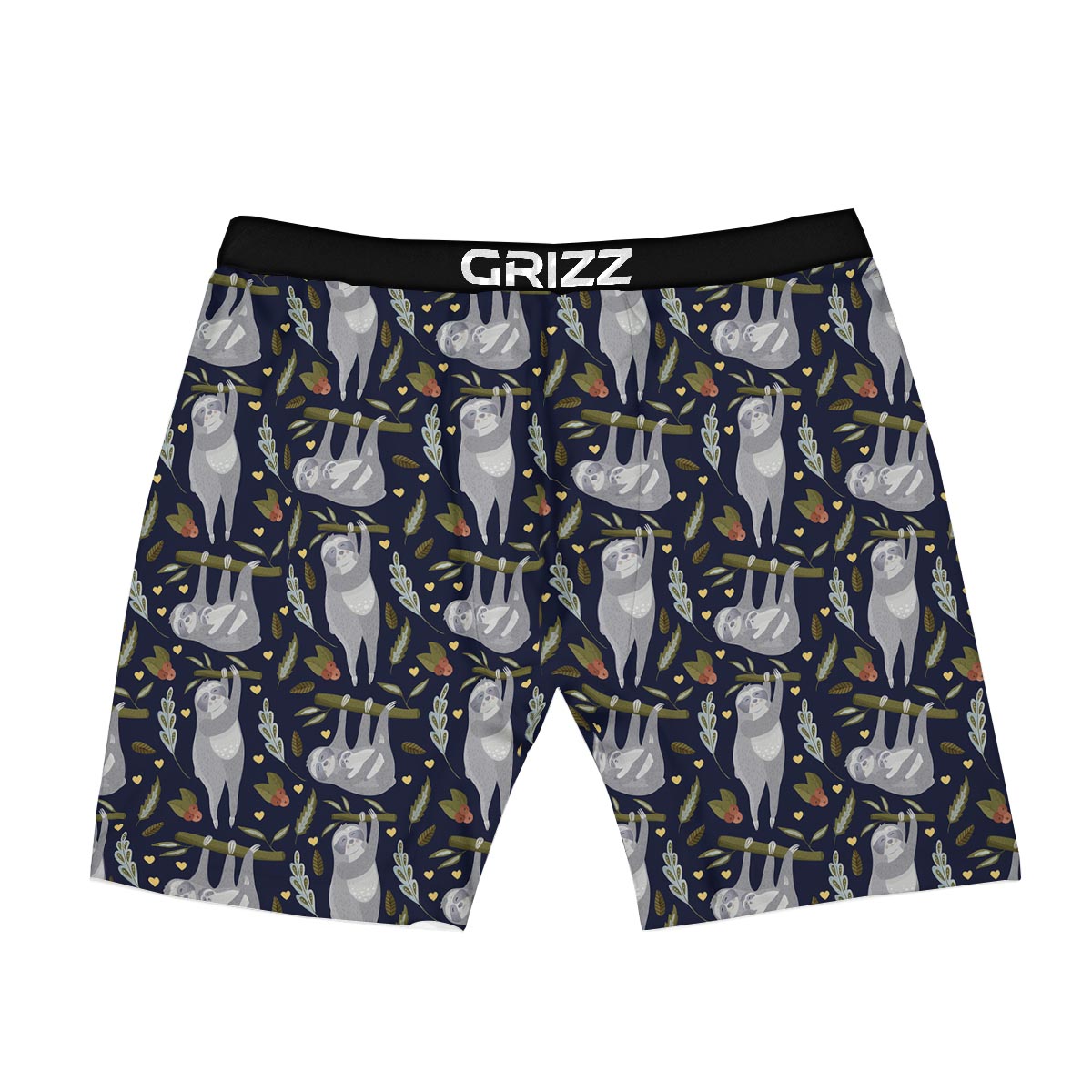 Family Sloth Print Pattern Boxer Briefs-grizzshop