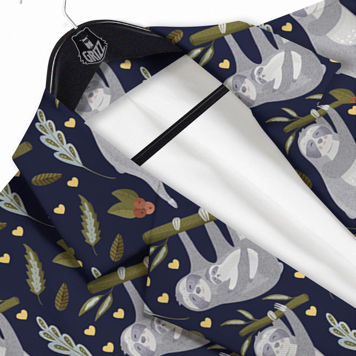 Family Sloth Print Pattern Men's Sport Coat-grizzshop
