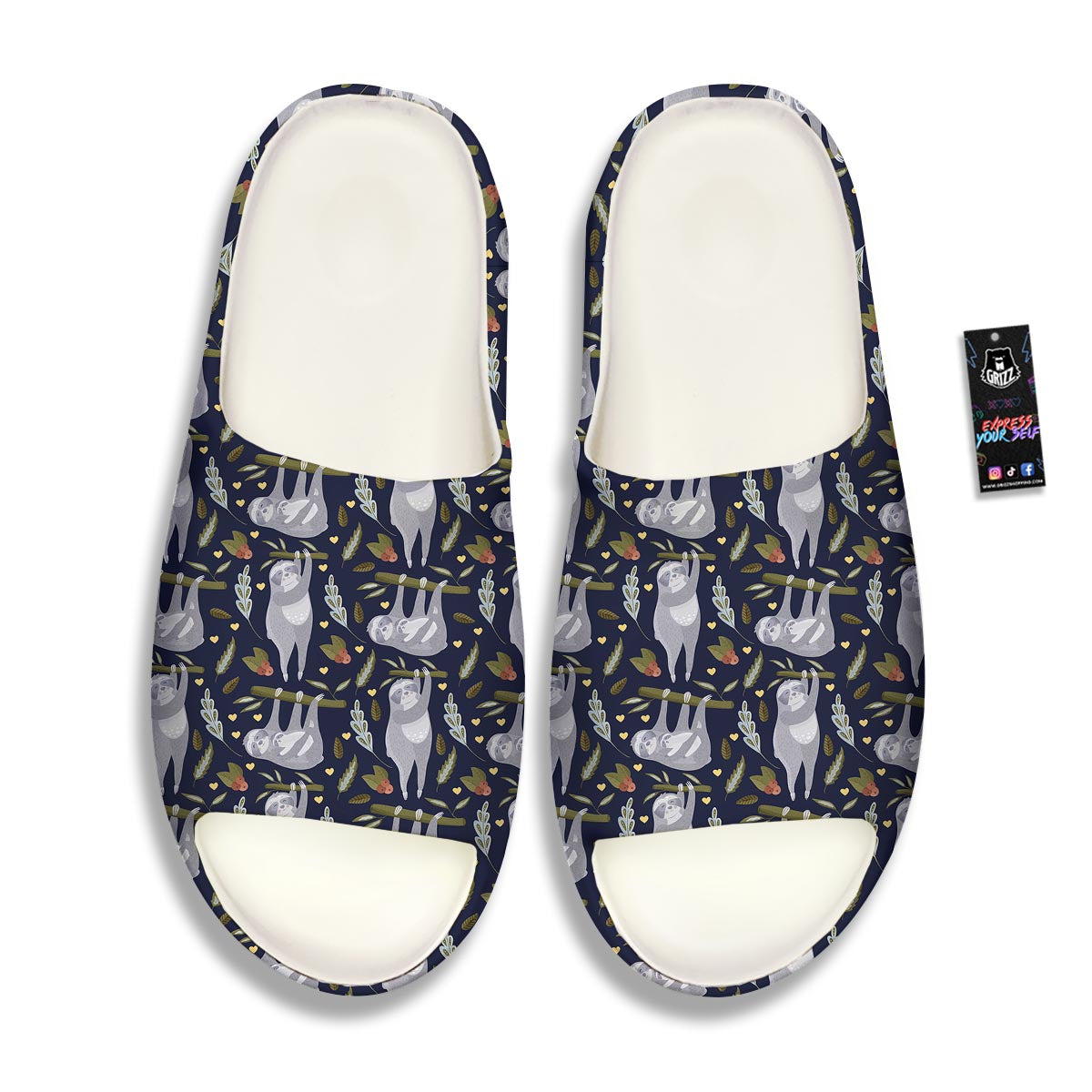Family Sloth Print Pattern Sandals-grizzshop