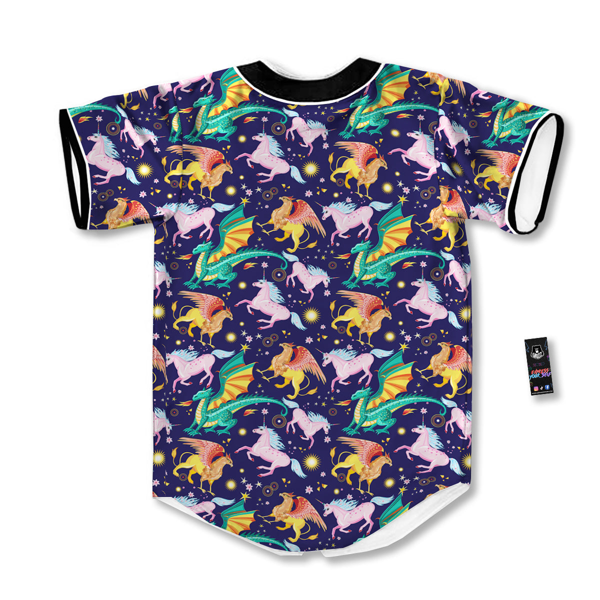 Fantastic Beasts Print Pattern Baseball Jersey-grizzshop