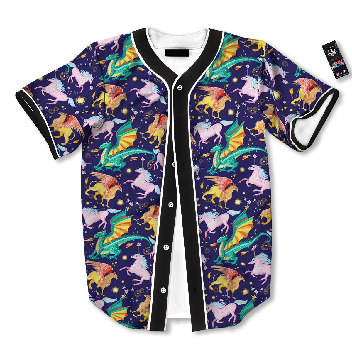 Fantastic Beasts Print Pattern Baseball Jersey-grizzshop