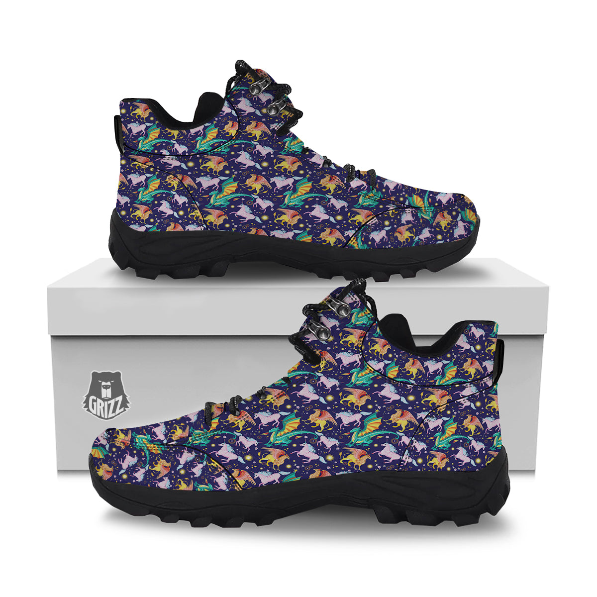 Fantastic Beasts Print Pattern Hiking Shoes-grizzshop