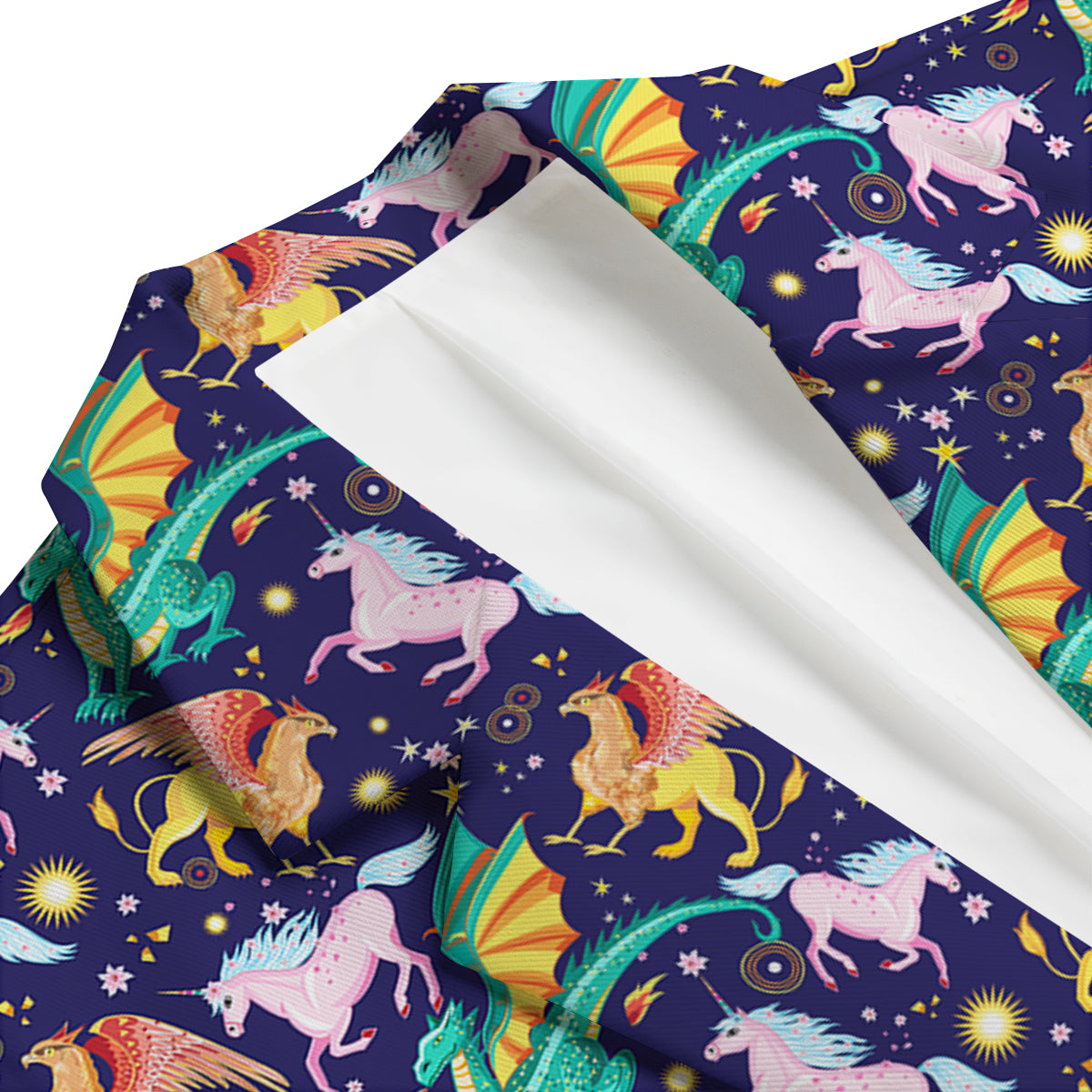 Fantastic Beasts Print Pattern Men's Blazer-grizzshop