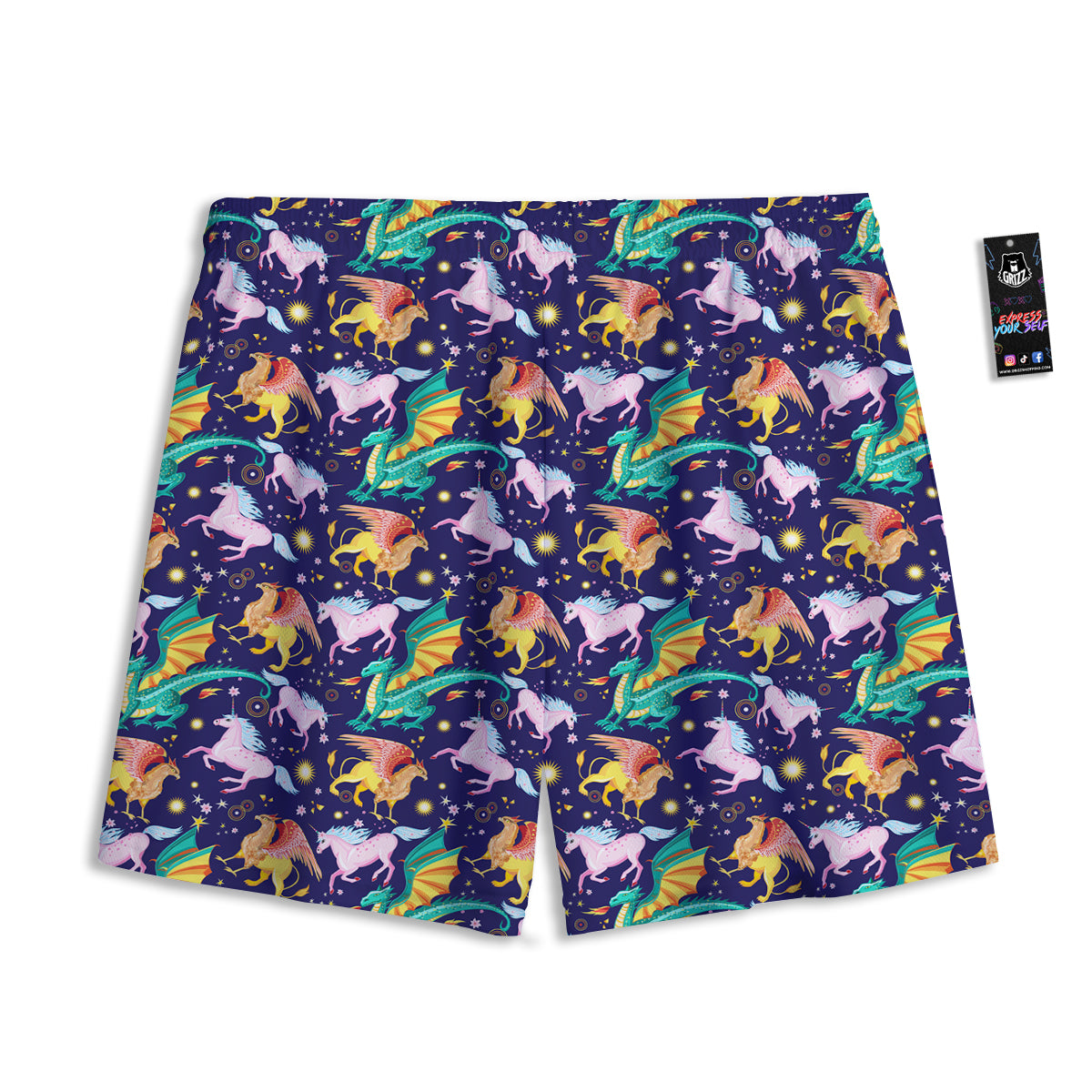 Fantastic Beasts Print Pattern Mesh Shorts-grizzshop