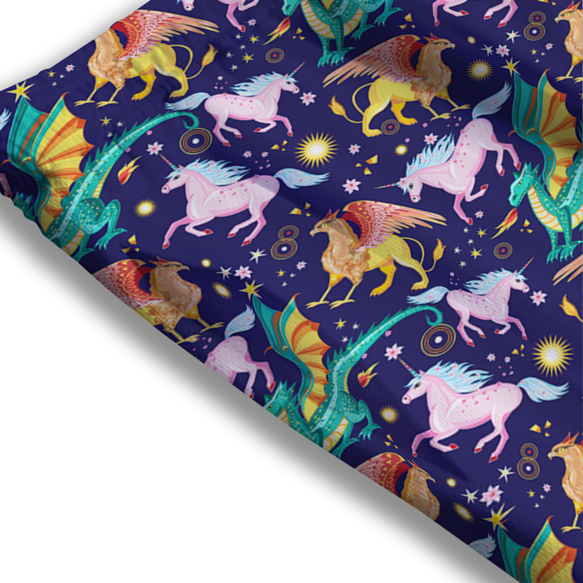 Fantastic Beasts Print Pattern Mesh Shorts-grizzshop