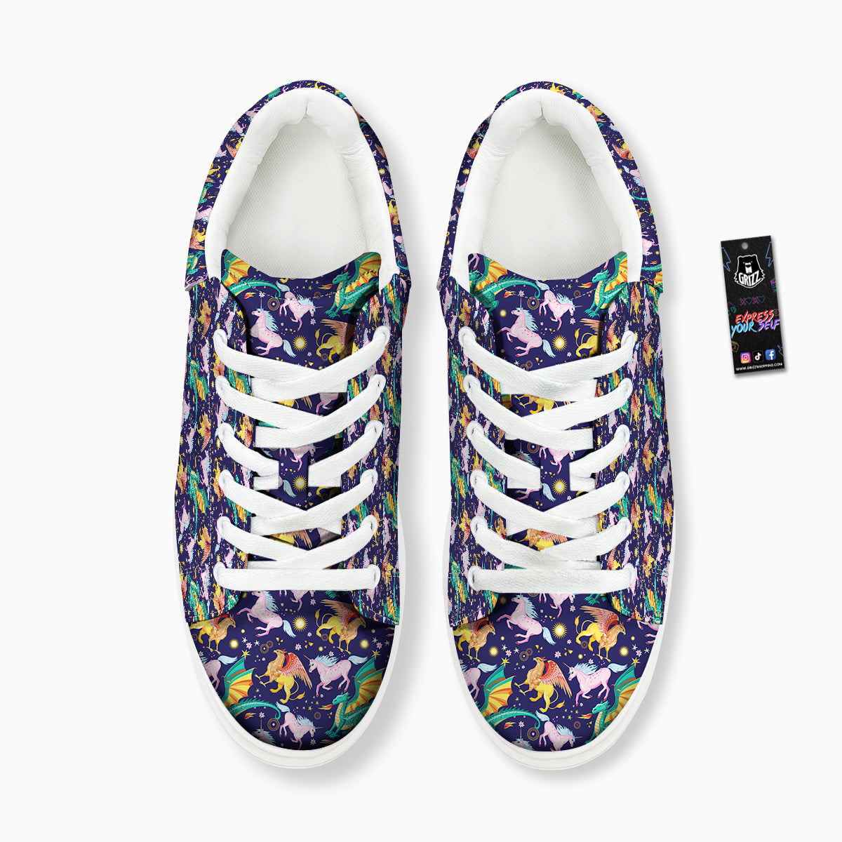 Fantastic Beasts Print Pattern Platform Shoes-grizzshop