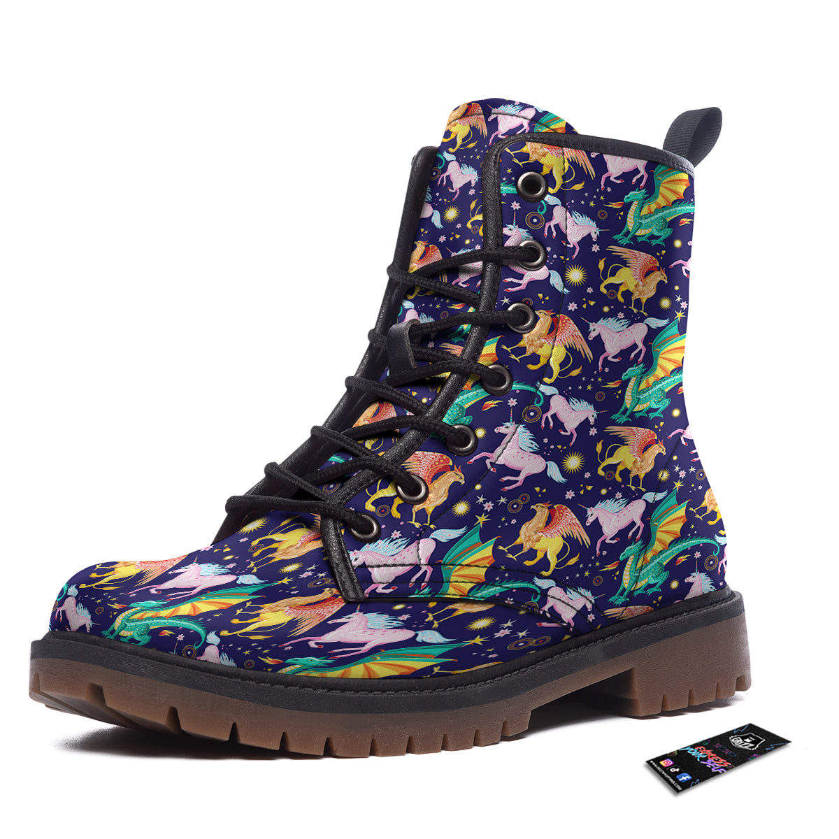 Fantastic Beasts Print Pattern Work Boots-grizzshop