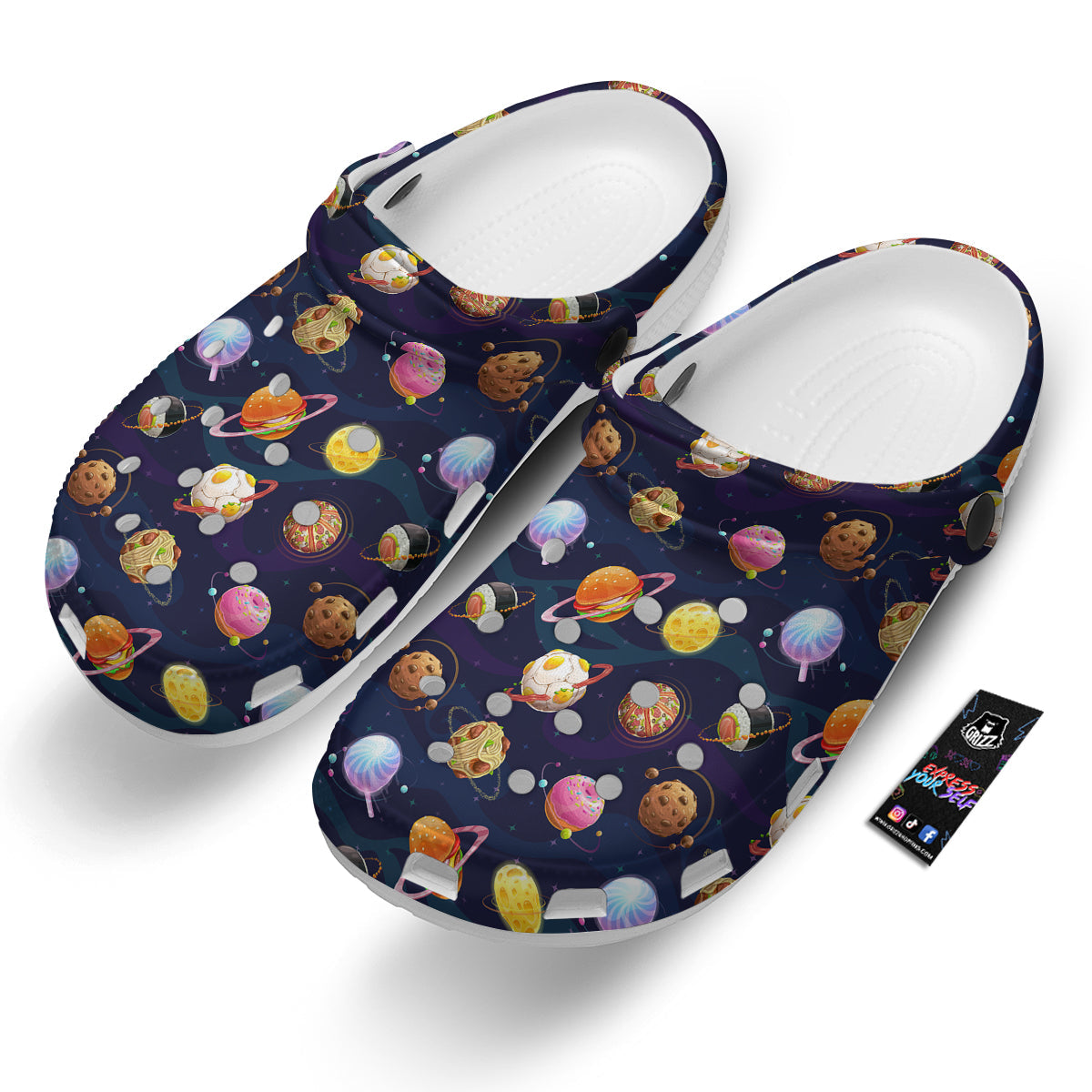 Fantasy Food Planets Print Pattern Clog-grizzshop