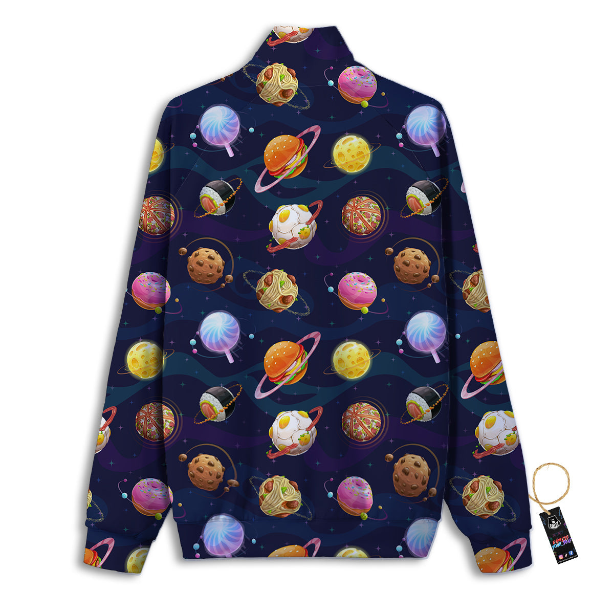 Fantasy Food Planets Print Pattern Track Jacket-grizzshop
