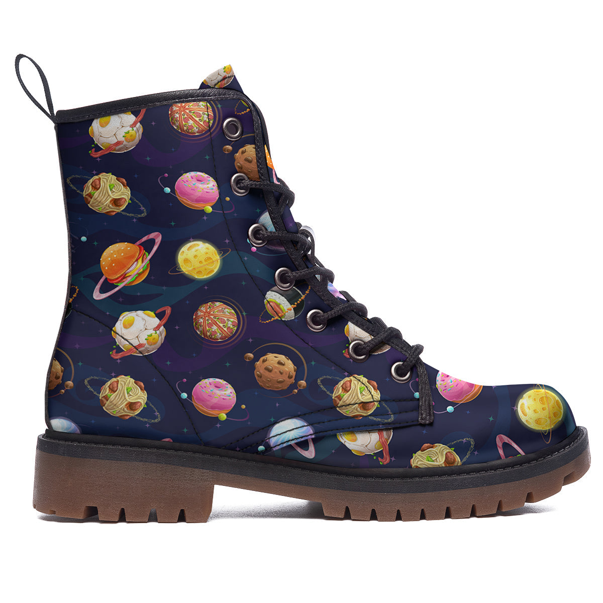 Fantasy Food Planets Print Pattern Work Boots-grizzshop