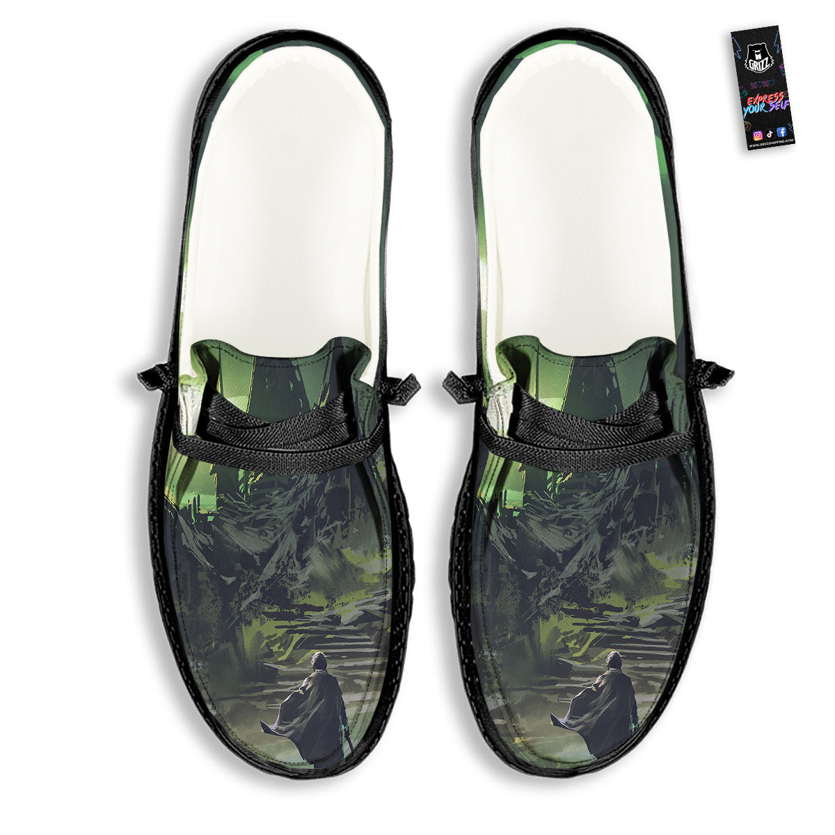Fantasy Knight And Castle Black Loafers-grizzshop