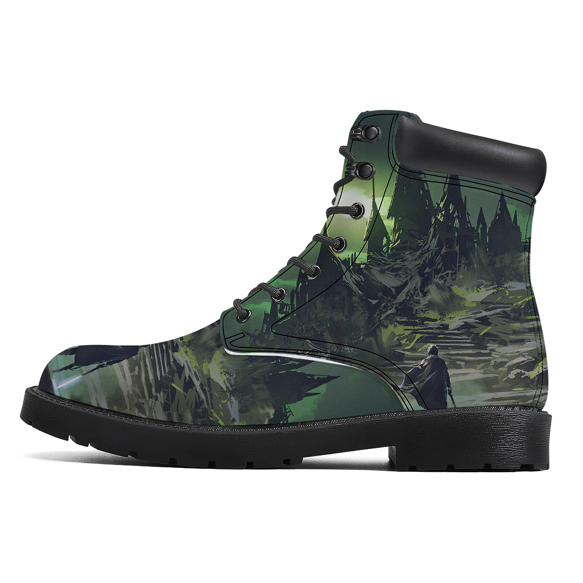 Fantasy Knight And Castle Boots-grizzshop