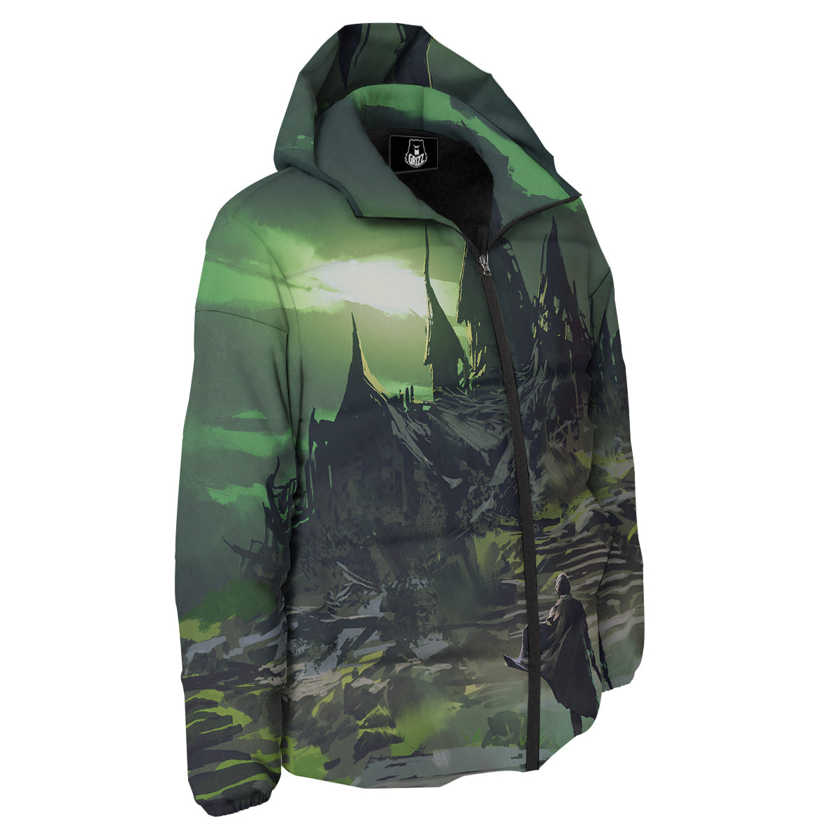 Fantasy Knight And Castle Down Jacket-grizzshop