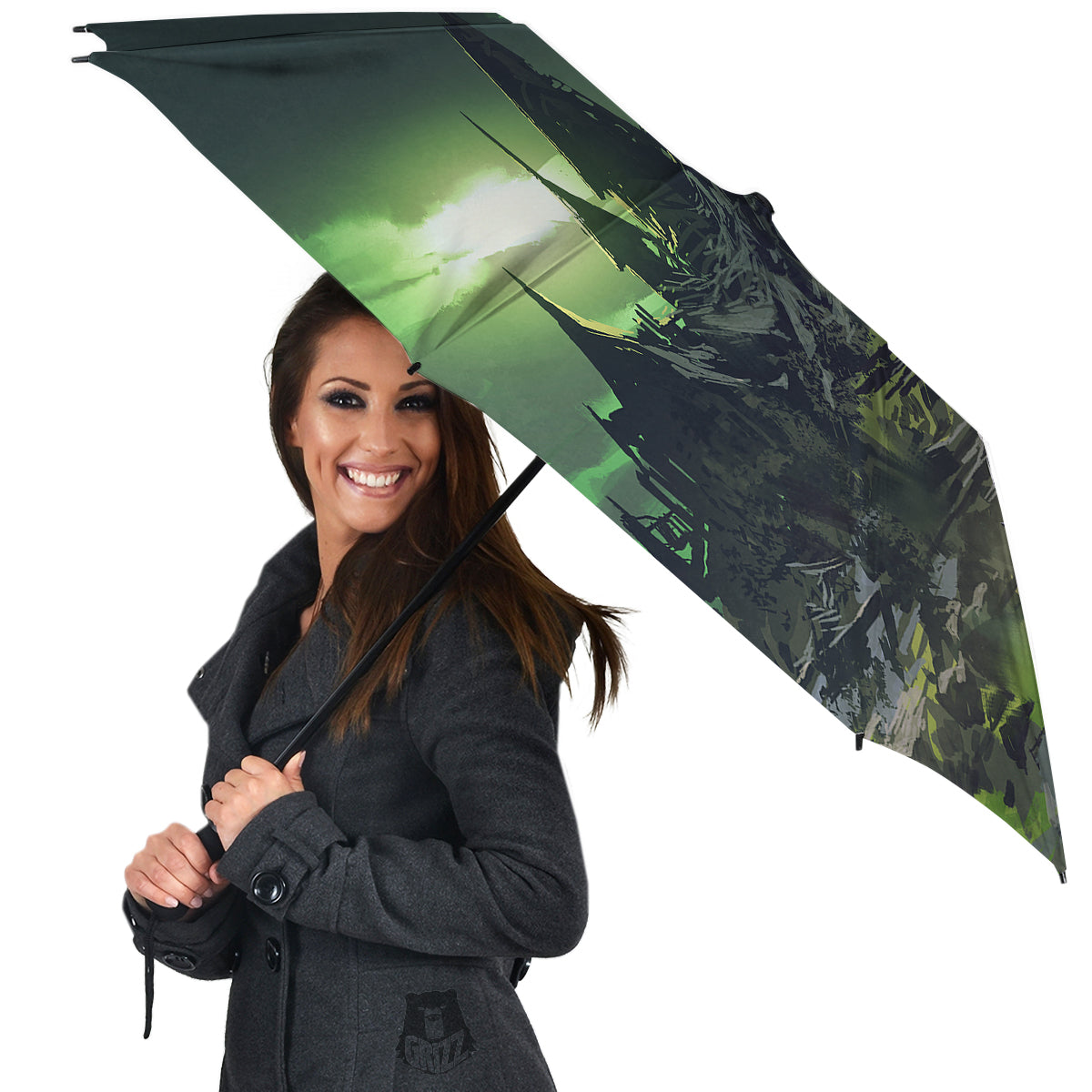 Fantasy Knight And Castle Umbrella-grizzshop