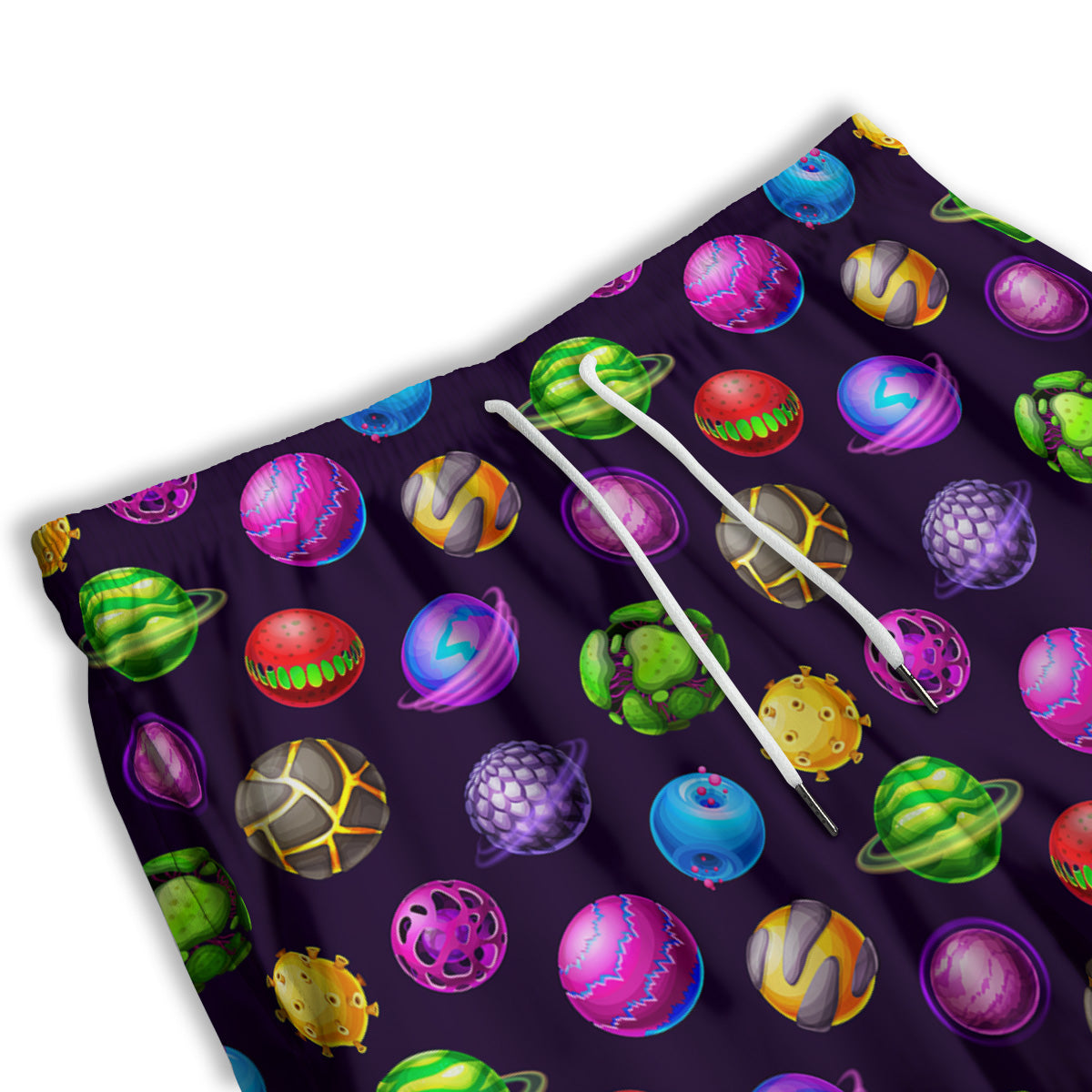 Fantasy Planets In Space Universe Print Pattern Men's Athletic Shorts
