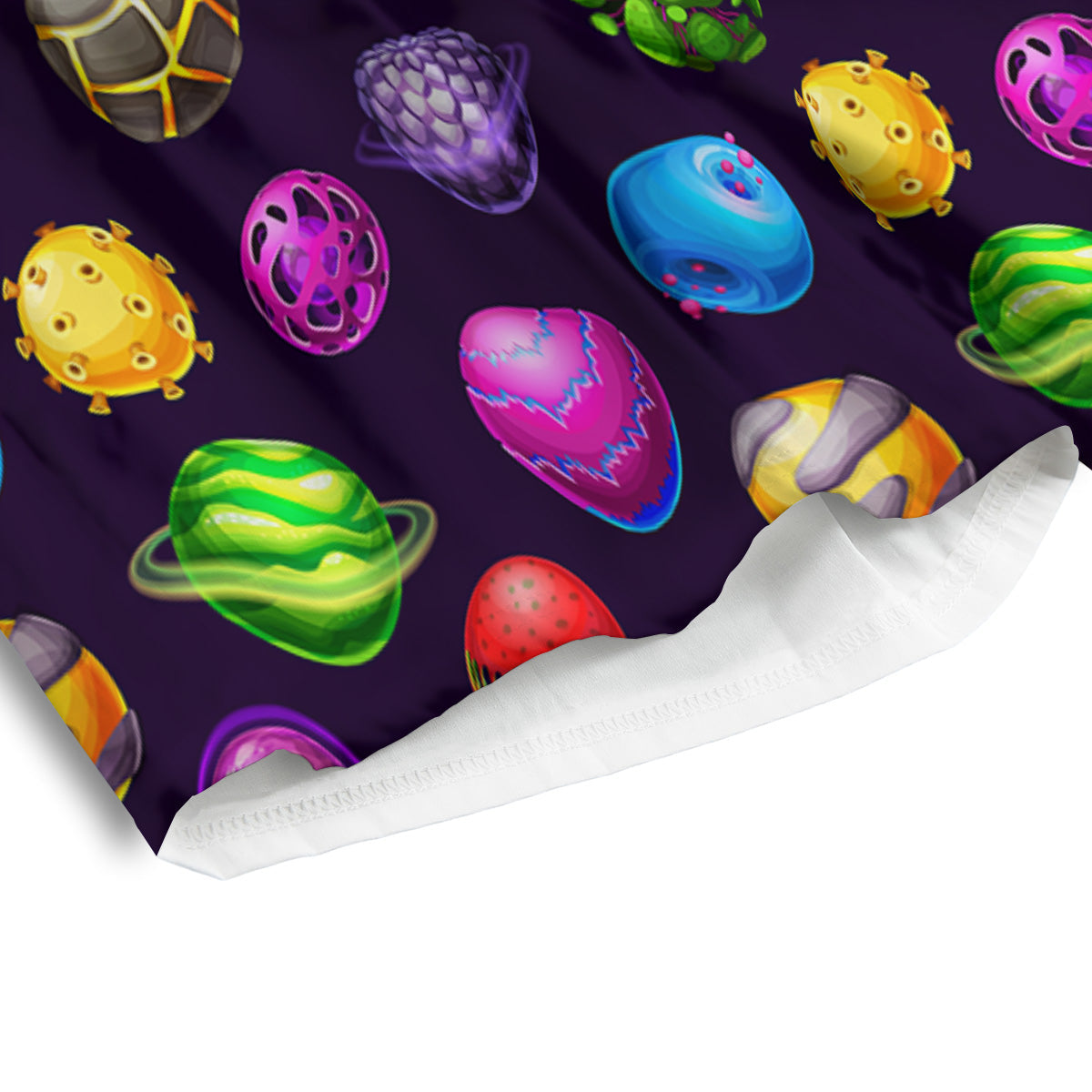 Fantasy Planets In Space Universe Print Pattern Men's Athletic Shorts