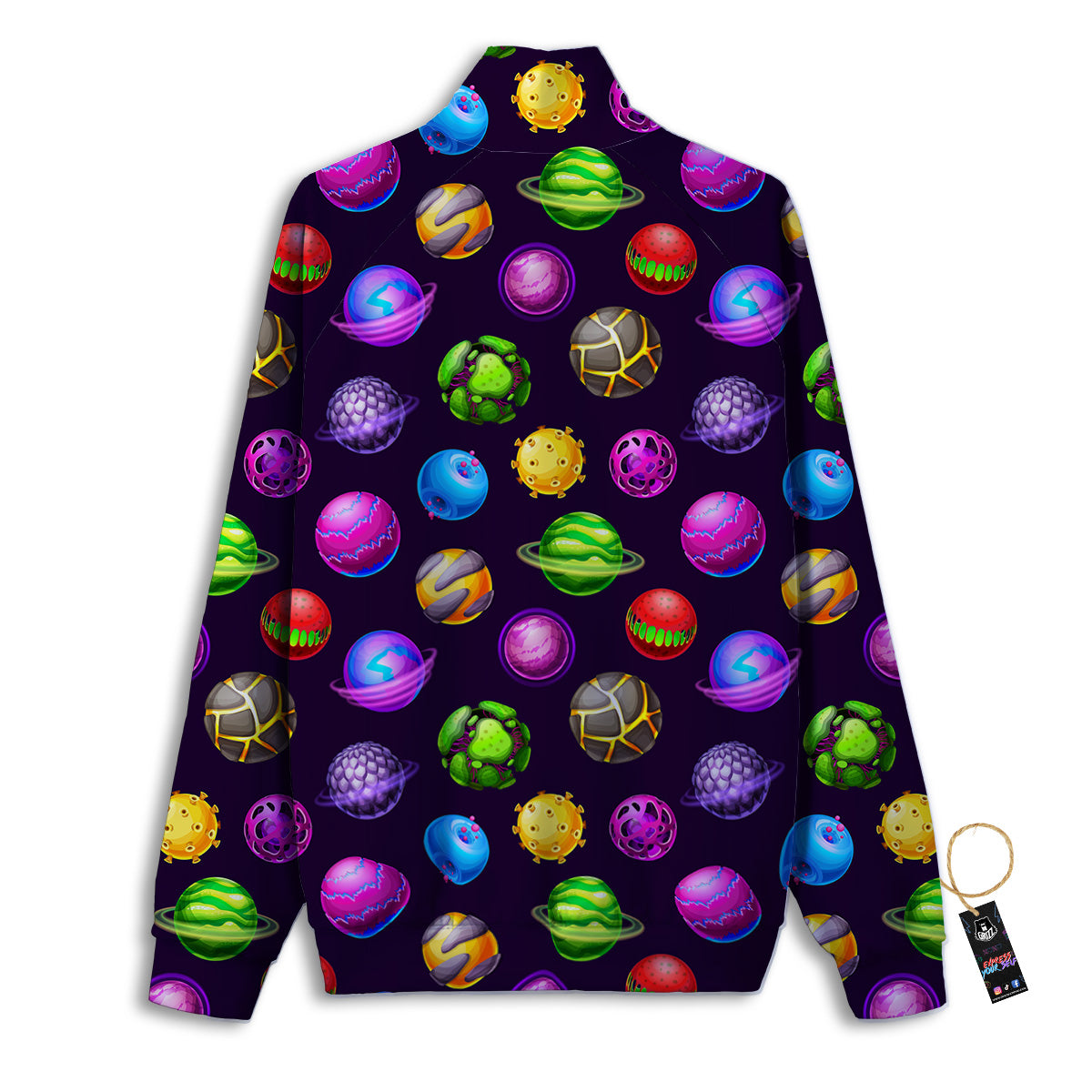 Fantasy Planets In Space Universe Print Pattern Track Jacket-grizzshop