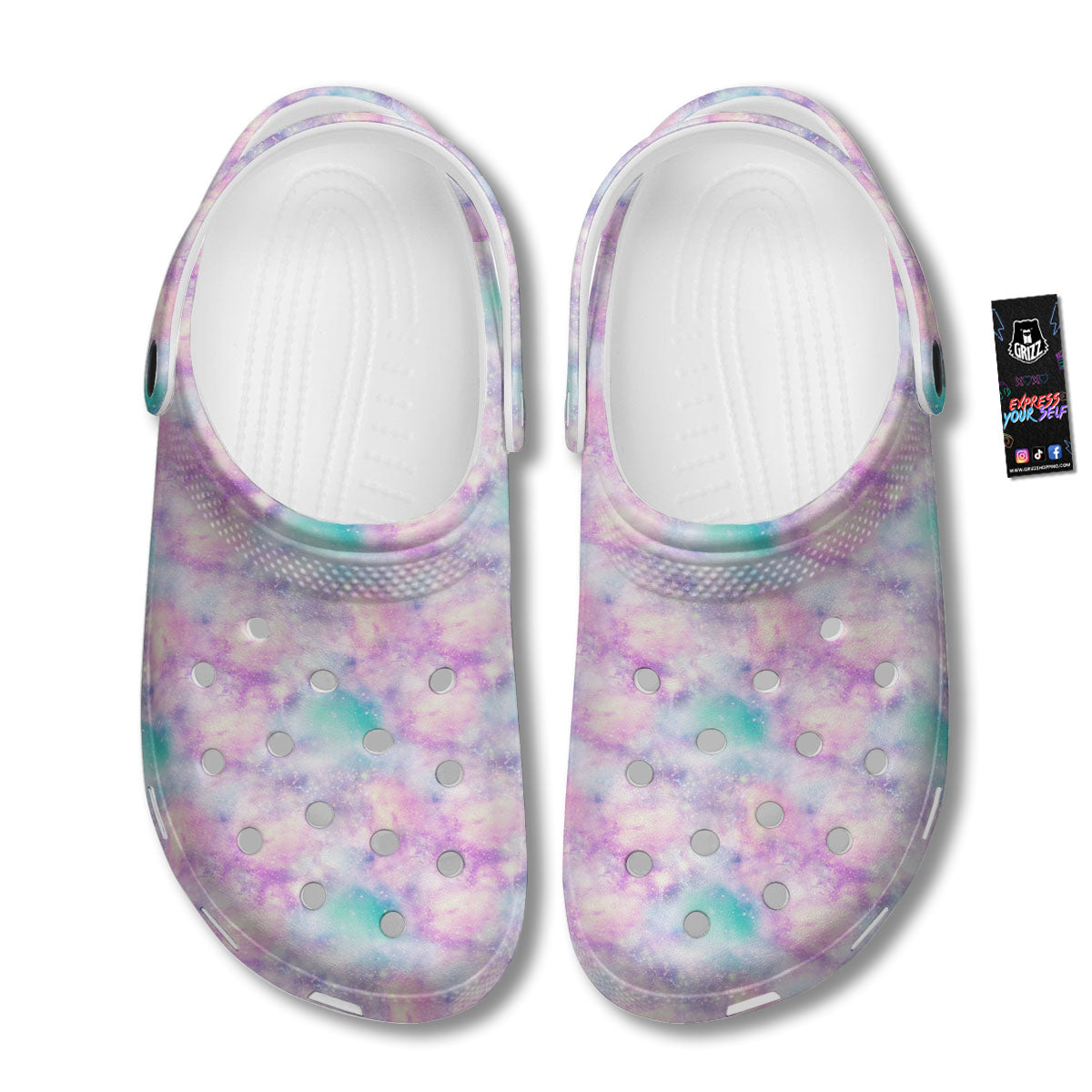 Fantasy Star Print Pattern Clog-grizzshop