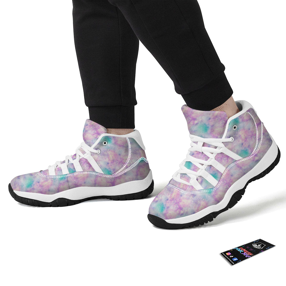 Fantasy Star Print Pattern White Bball Shoes-grizzshop
