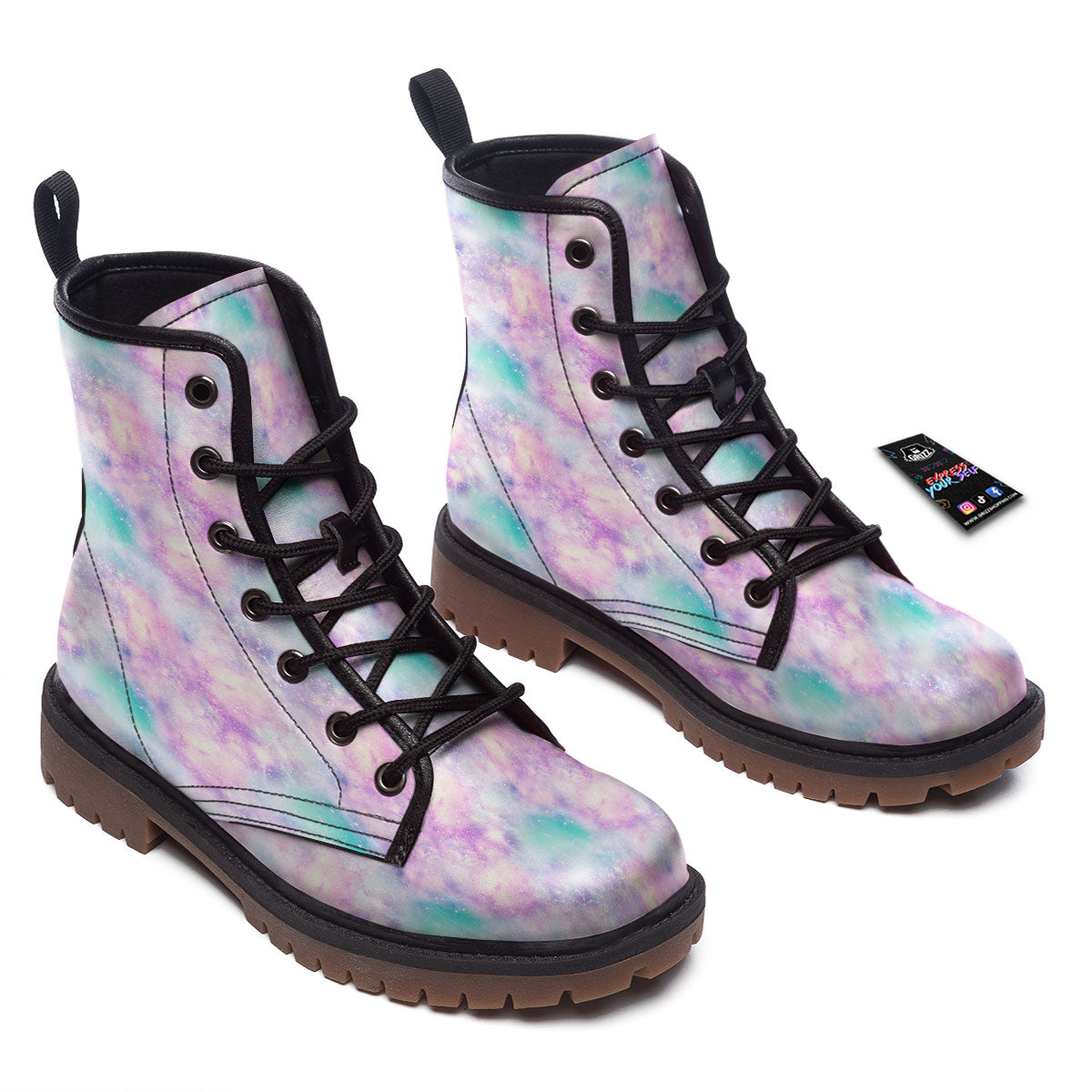 Fantasy Star Print Pattern Work Boots-grizzshop