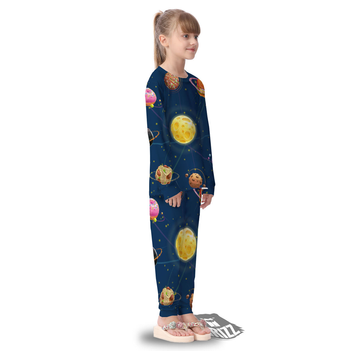 Fast Food Planets Set Print Kid's Pajamas-grizzshop