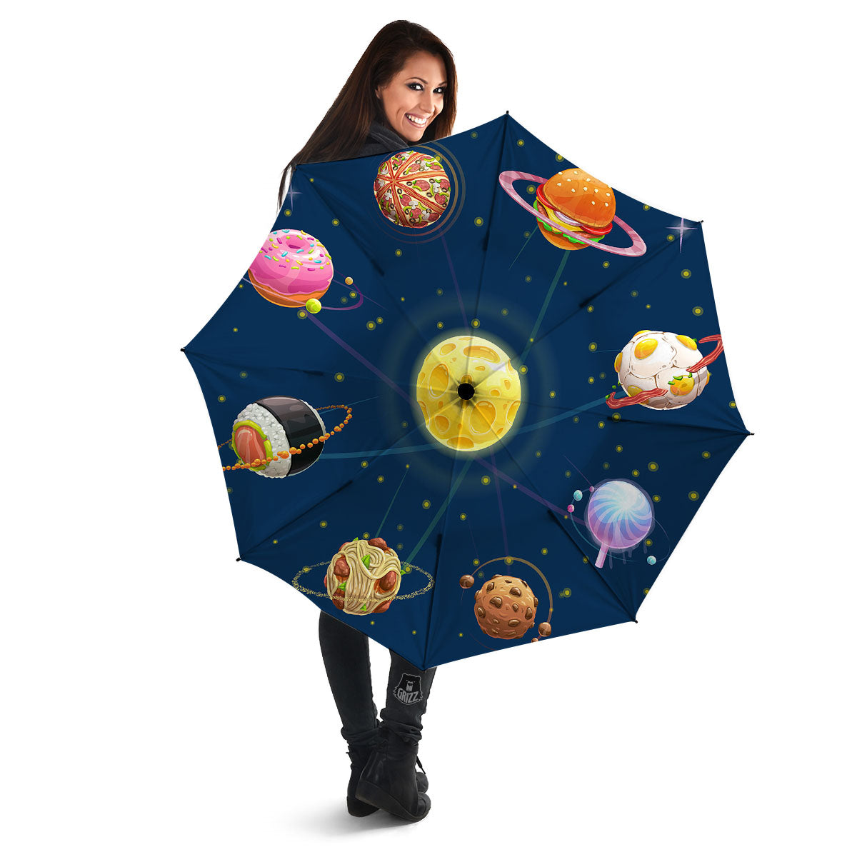 Fast Food Planets Set Print Umbrella-grizzshop