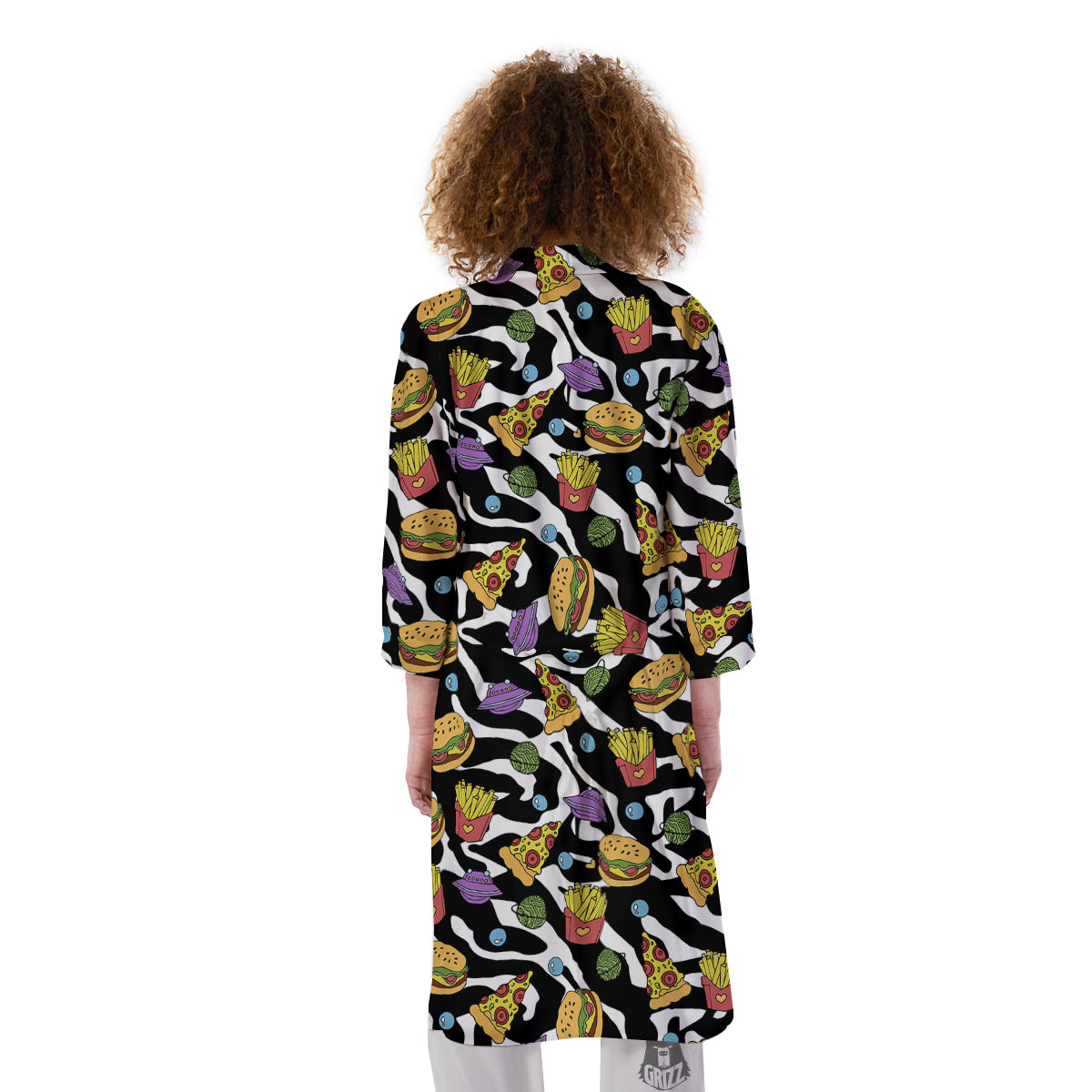 Fastfood Cute Zebra Print Pattern Kimono-grizzshop