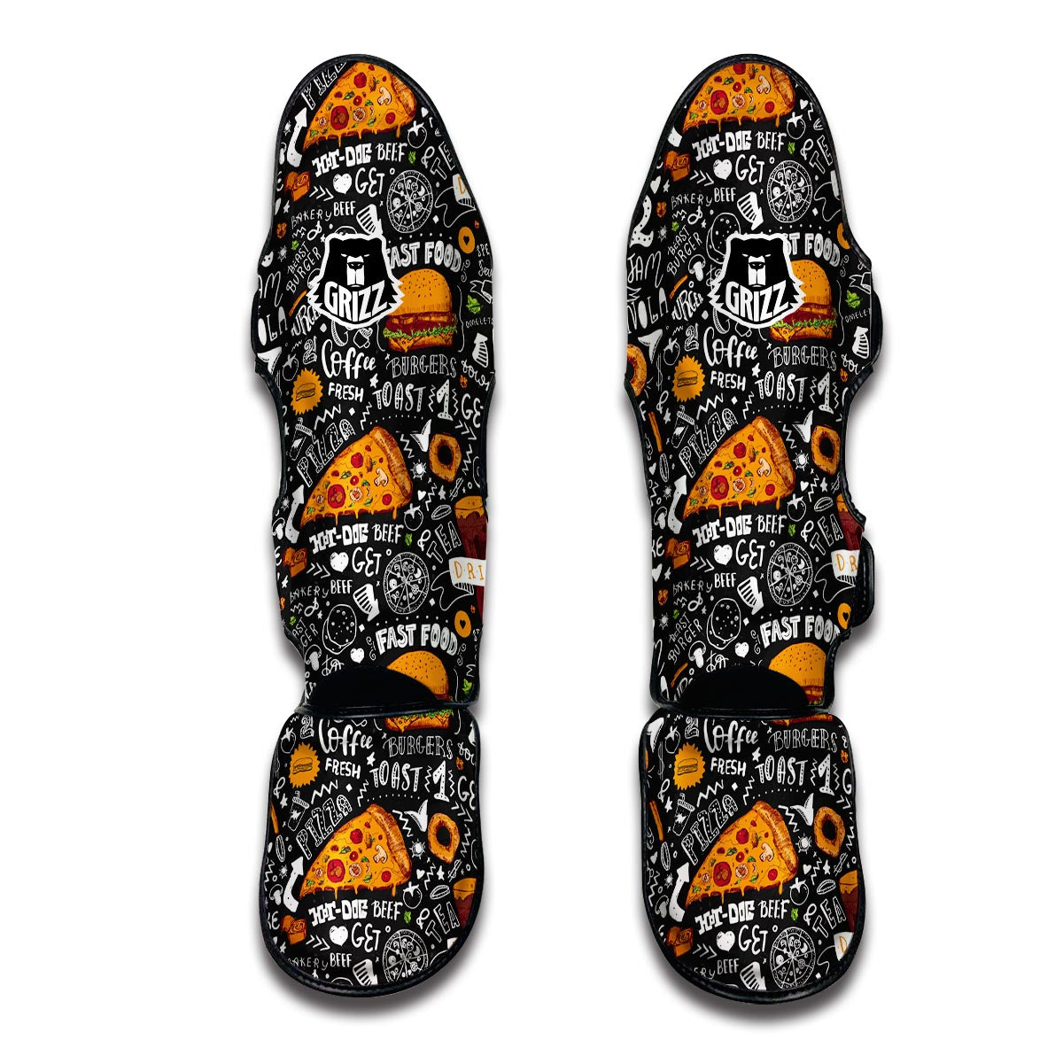 Colorful Palm Trees Print Pattern Muay Thai Shin Guards
