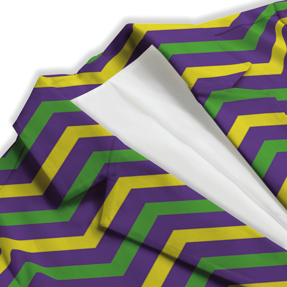 Fat Tuesday Chevron Mardi Gras Print Women's Blazer-grizzshop