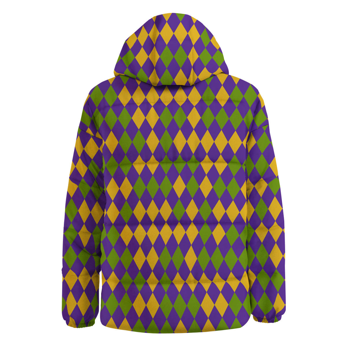 Fat Tuesday Mardi Gras Pattern Down Jacket-grizzshop