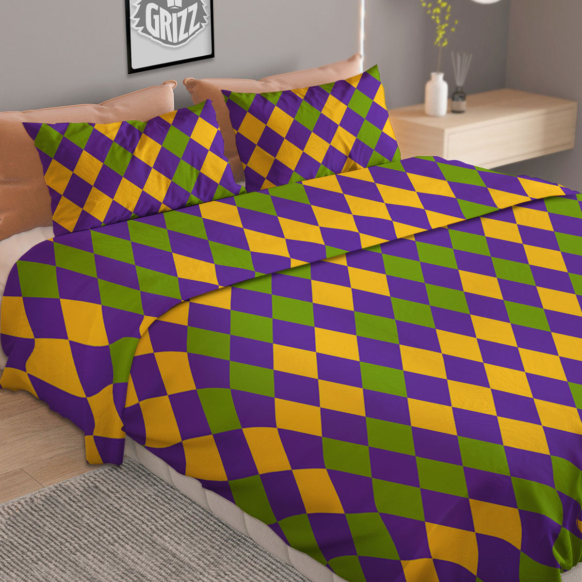 Fat Tuesday Mardi Gras Pattern Duvet Cover Bedding Set