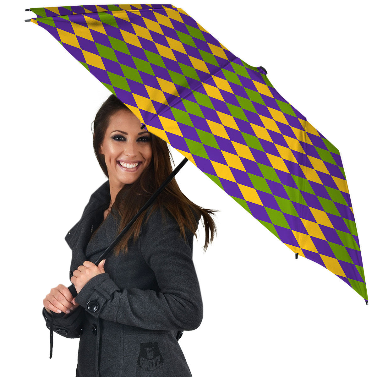Fat Tuesday Mardi Gras Pattern Umbrella-grizzshop