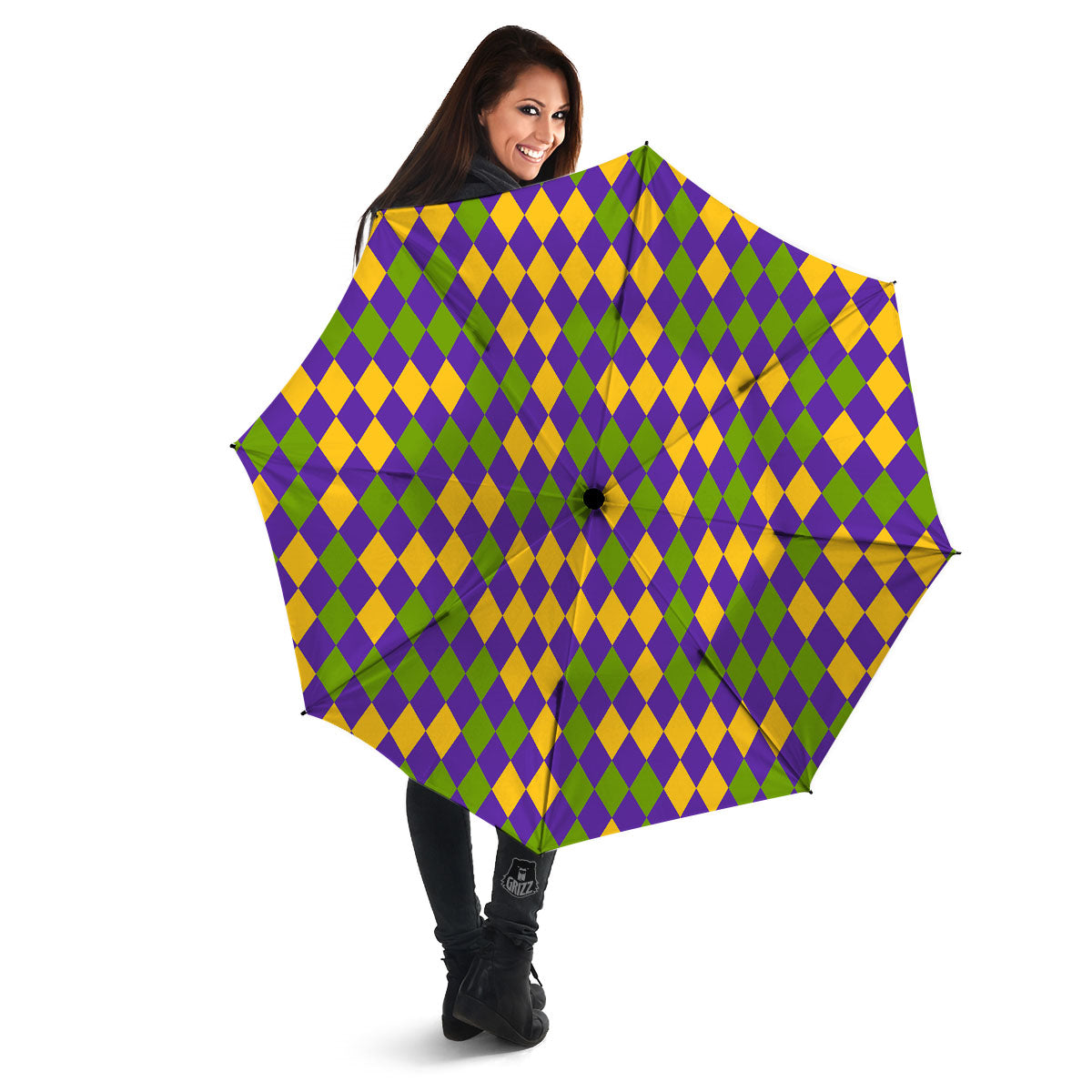 Fat Tuesday Mardi Gras Pattern Umbrella-grizzshop