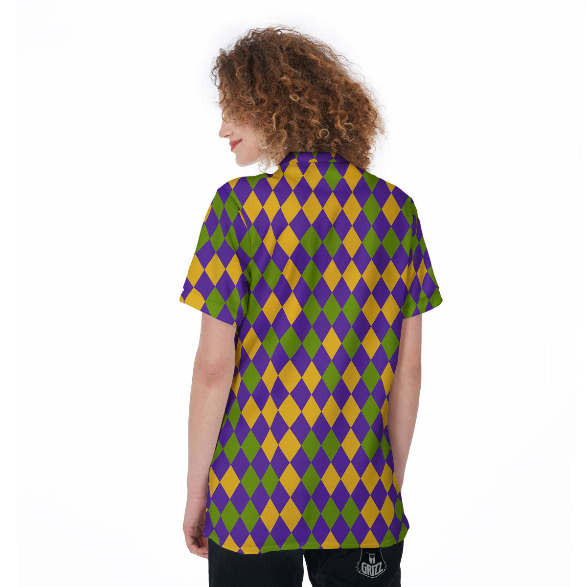 Fat Tuesday Mardi Gras Pattern Women's Golf Shirts-grizzshop