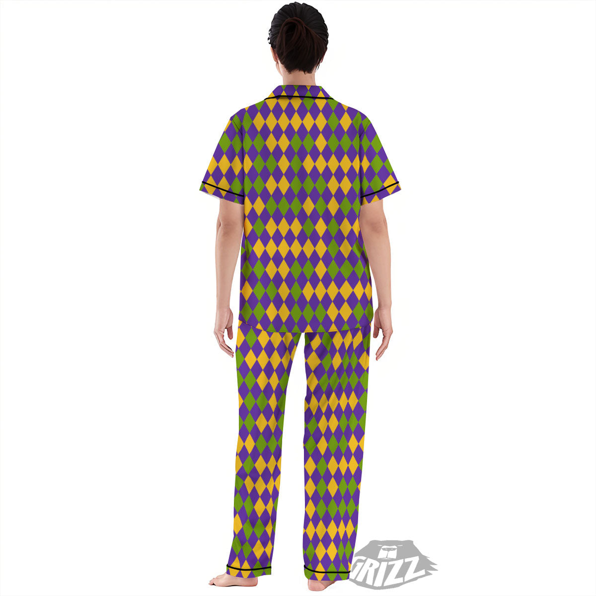 Fat Tuesday Mardi Gras Pattern Women's Pajamas Set-grizzshop