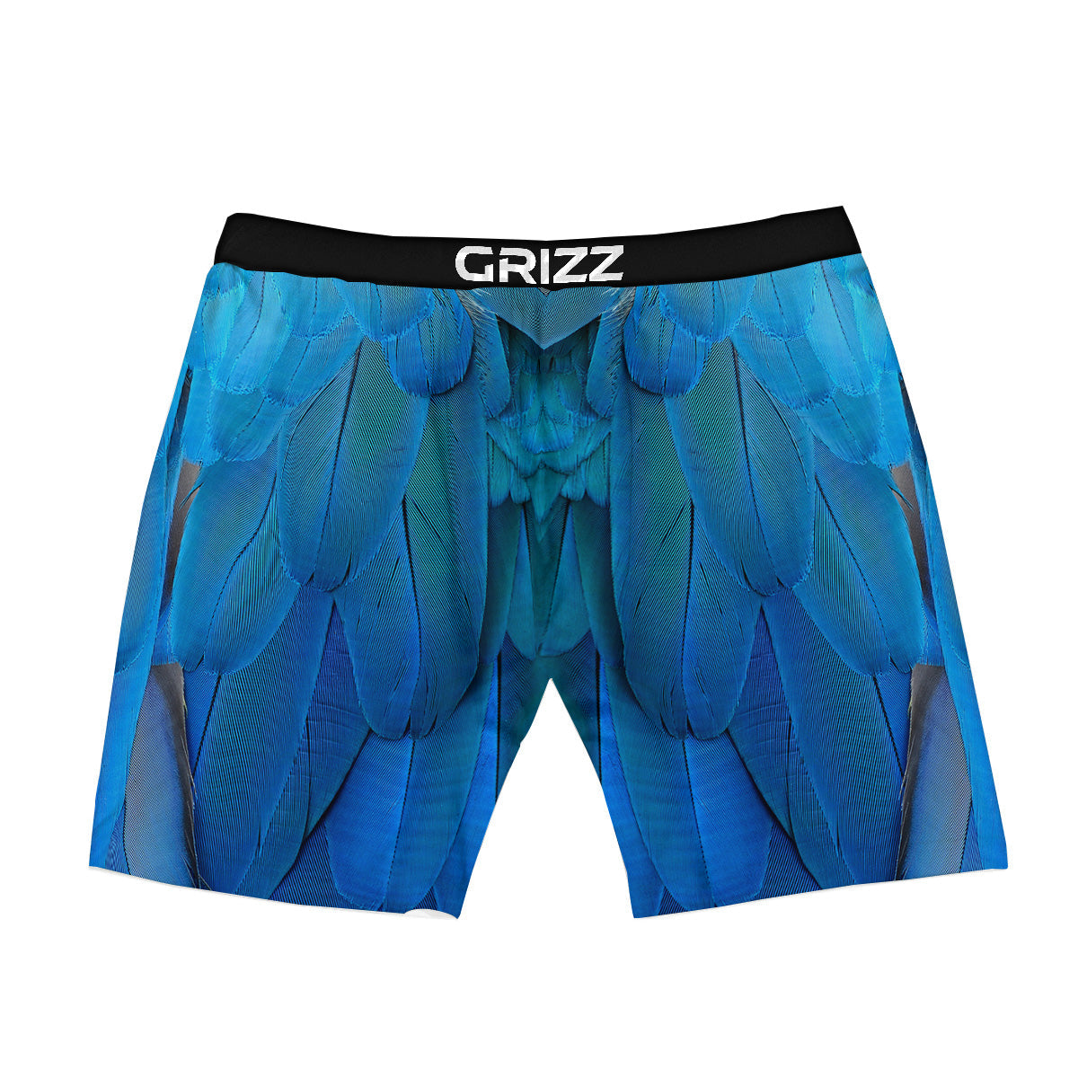 Feather Blue Print Boxer Briefs-grizzshop