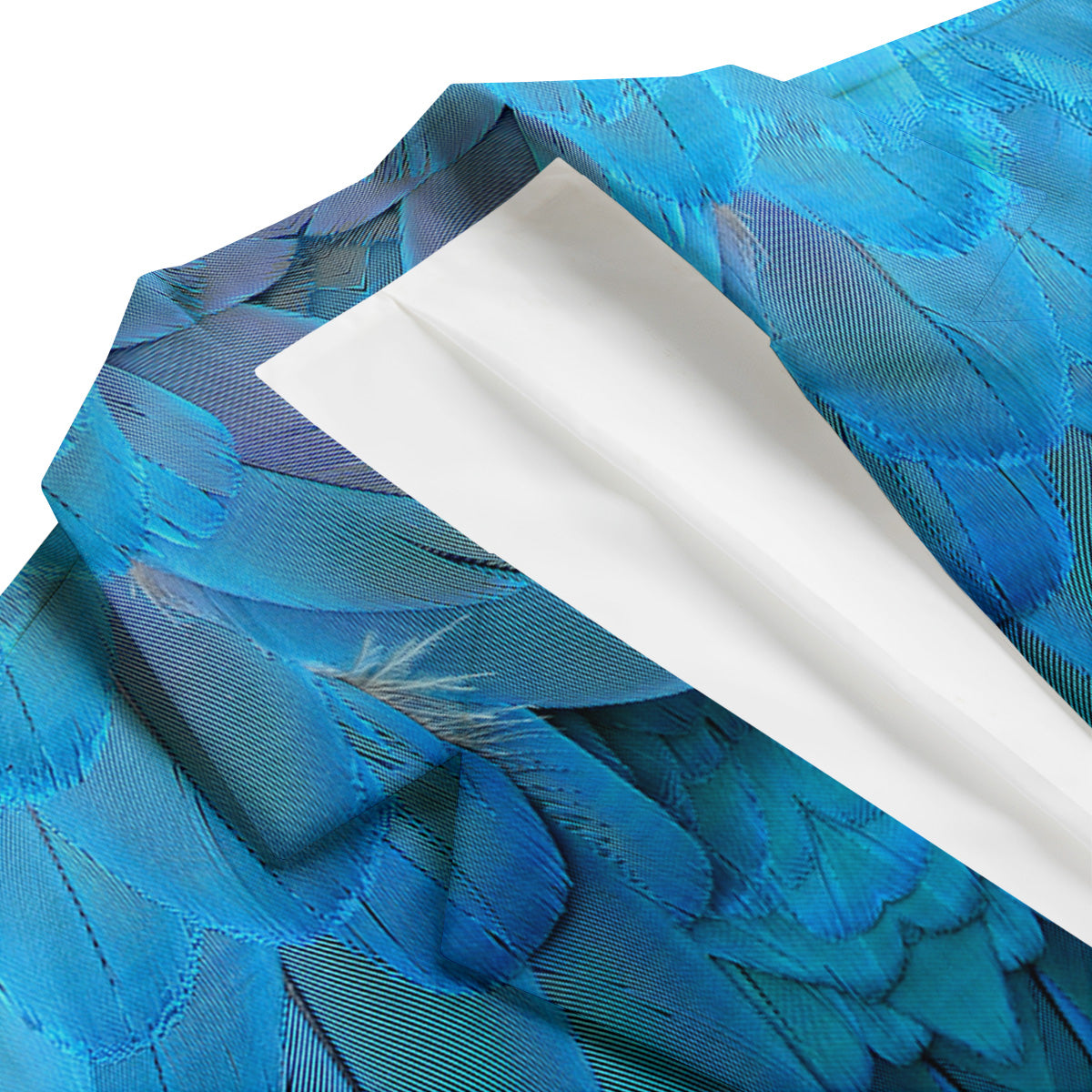 Feather Blue Print Men's Blazer-grizzshop