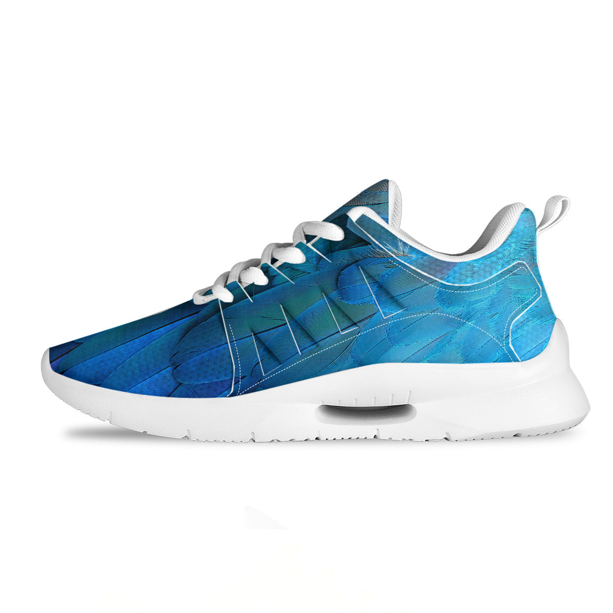 Feather Blue Print Tennis Shoes-grizzshop