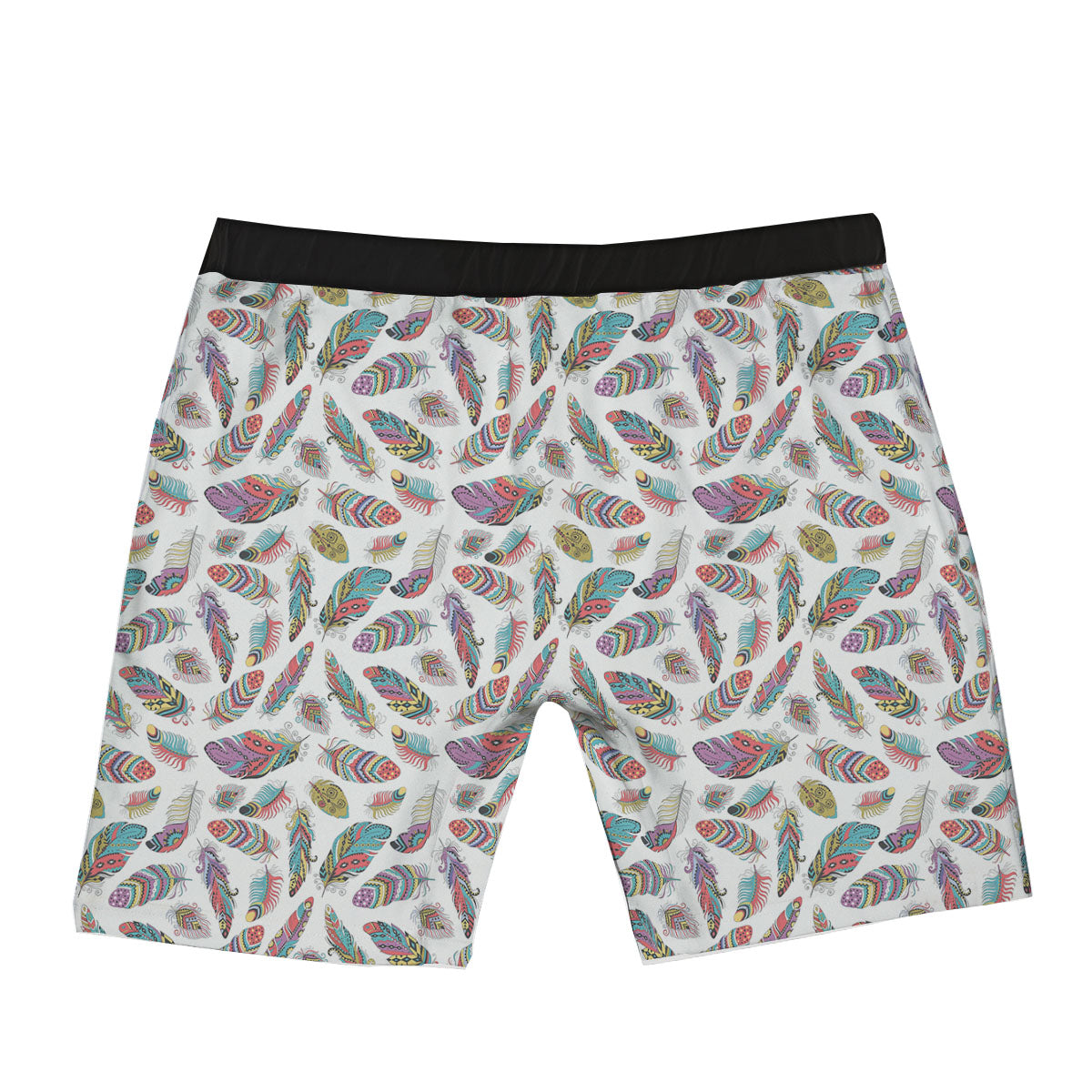 Feather Bohemian Print Pattern Boxer Briefs-grizzshop